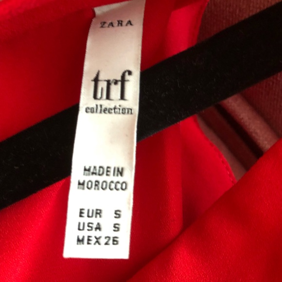 Zara Red Halter-Neck Blouse with Tie-Up Back - Picture 4 of 8